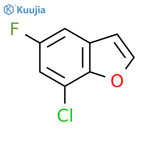 7-Chloro-5-fluoro-1-benzofuran structure