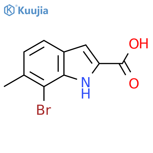 7-Bromo-6-methyl-1H-indole-2-carboxylic acid structure