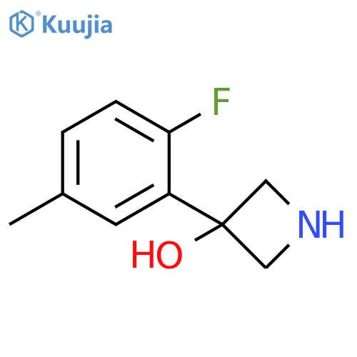 3-(2-fluoro-5-methylphenyl)azetidin-3-ol structure
