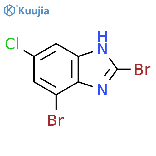 6-Chloro-2,4-dibromo-1H-benzimidazole structure
