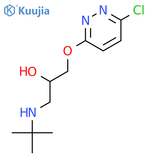 2-Propanol, 1-[(6-chloro-3-pyridazinyl)oxy]-3-[(1,1-dimethylethyl)amino]- structure