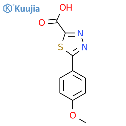 5-(4-Methoxyphenyl)-1,3,4-thiadiazole-2-carboxylic acid structure