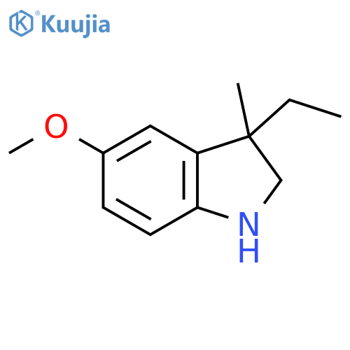 3-ethyl-5-methoxy-3-methyl-2,3-dihydro-1H-indole structure