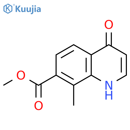 methyl 8-methyl-4-oxo-1,4-dihydroquinoline-7-carboxylate structure