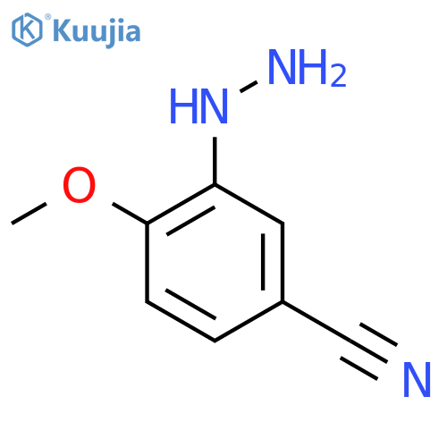 3-hydrazinyl-4-methoxybenzonitrile structure