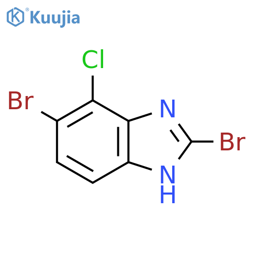 4-Chloro-2,5-dibromo-1H-benzimidazole structure
