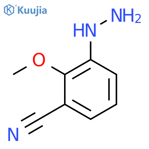 3-Cyano-2-methoxyphenylhydrazine structure