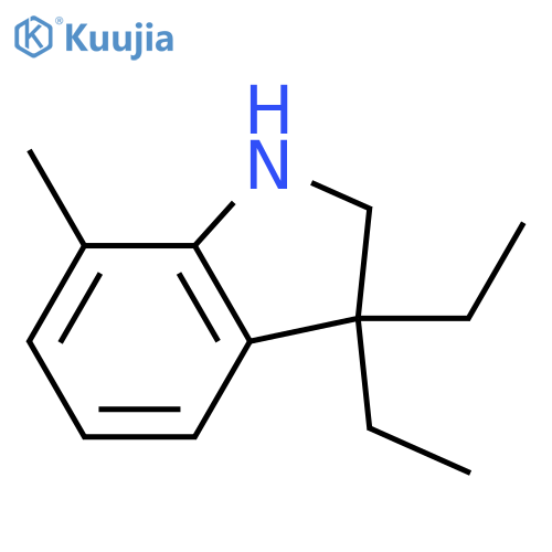 3,3-diethyl-7-methyl-2,3-dihydro-1H-indole structure