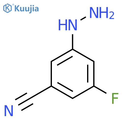 3-fluoro-5-hydrazinylbenzonitrile structure