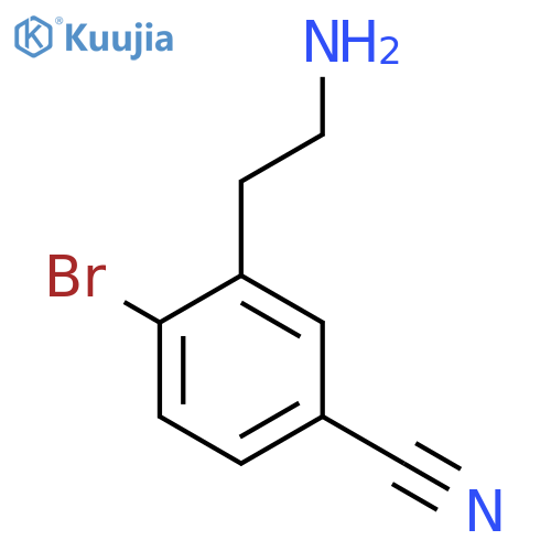 3-(2-aminoethyl)-4-bromobenzonitrile structure