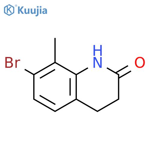 7-bromo-8-methyl-3,4-dihydro-1H-quinolin-2-one structure
