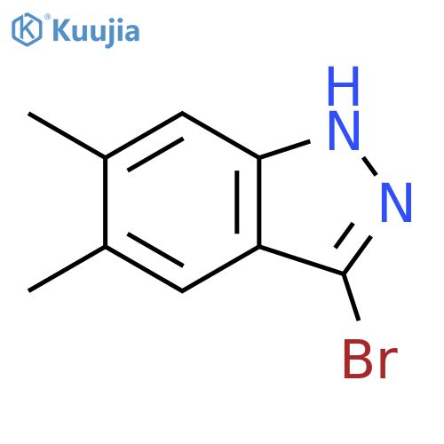 3-bromo-5,6-dimethyl-1H-indazole structure