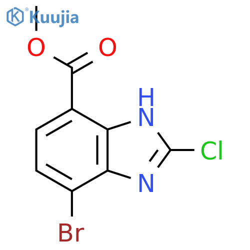 Methyl 4-Bromo-2-chloro-1H-benzimidazole-7-carboxylate structure