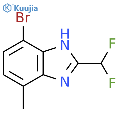 4-Bromo-2-(difluoromethyl)-7-methyl-1H-benzo[d]imidazole structure