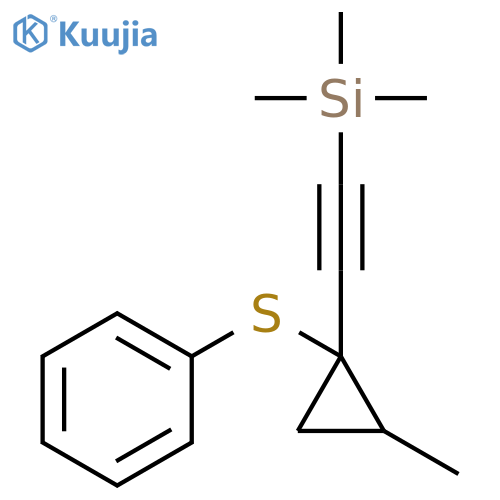 Silane, trimethyl[[2-methyl-1-(phenylthio)cyclopropyl]ethynyl]- structure