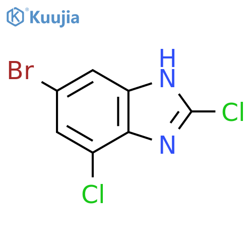 5-Bromo-2,7-dichloro-1H-benzimidazole structure
