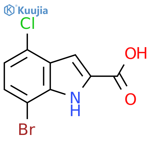 7-Bromo-4-chloro-1H-indole-2-carboxylic acid structure