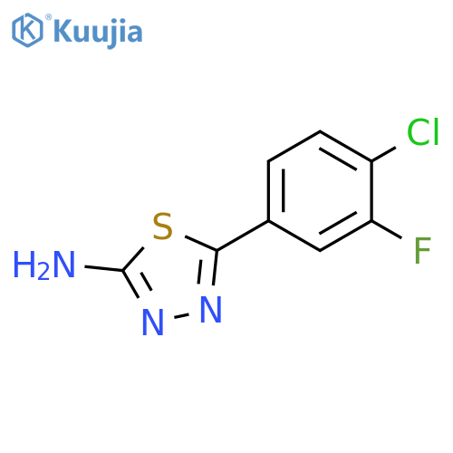 2-Amino-5-(4-chloro-3-fluorophenyl)-1,3,4-thiadiazole structure