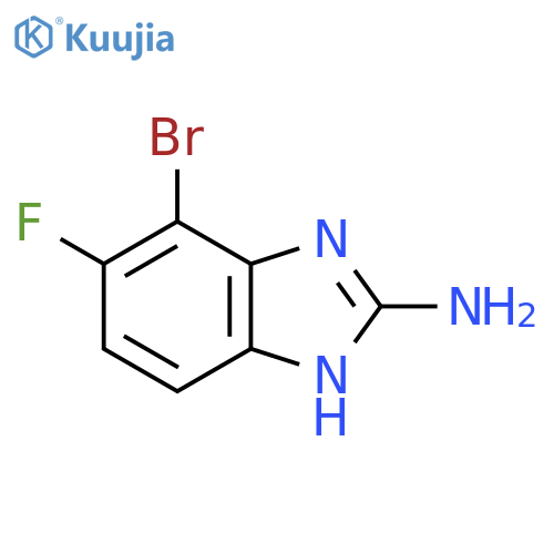 2-Amino-7-bromo-6-fluoro-1H-benzimidazole structure