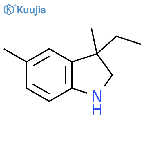 3-ethyl-3,5-dimethyl-2,3-dihydro-1H-indole structure