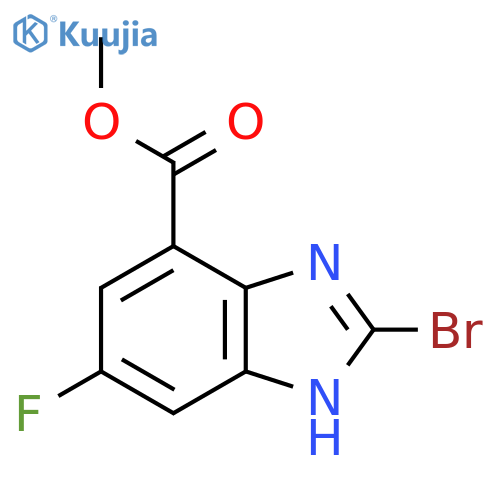 Methyl 2-bromo-5-fluoro-1H-benzimidazole-7-carboxylate structure