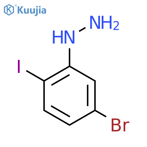 5-Bromo-2-iodophenylhydrazine structure