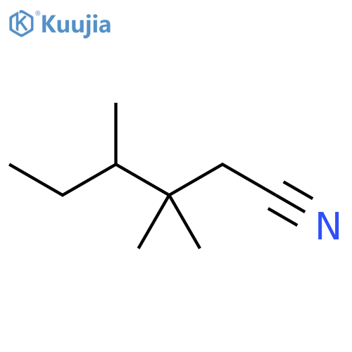Hexanenitrile, 3,3,4-trimethyl- structure