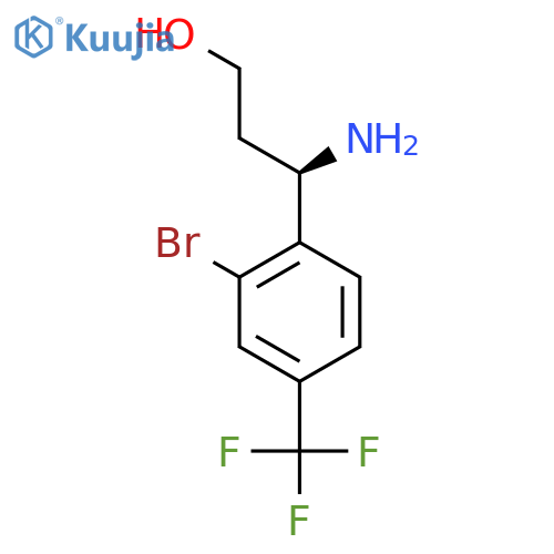 (3R)-3-AMINO-3-[2-BROMO-4-(TRIFLUOROMETHYL)PHENYL]PROPAN-1-OL structure