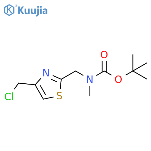 Carbamic acid, N-[[4-(chloromethyl)-2-thiazolyl]methyl]-N-methyl-, 1,1-dimethylethyl ester structure