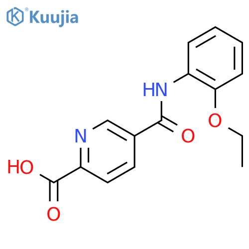 2-Pyridinecarboxylic acid, 5-[[(2-ethoxyphenyl)amino]carbonyl]- structure