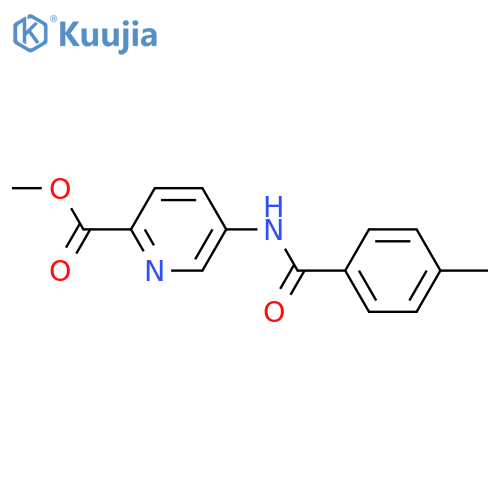 2-Pyridinecarboxylic acid, 5-[(4-methylbenzoyl)amino]-, methyl ester structure