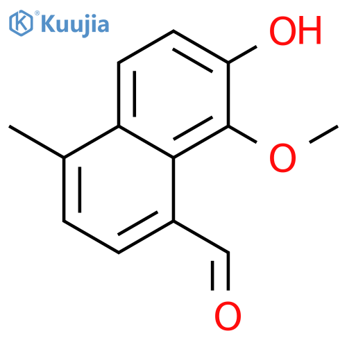 7-hydroxy-8-methoxy-4-methyl-naphthalene-1-carbaldehyde structure