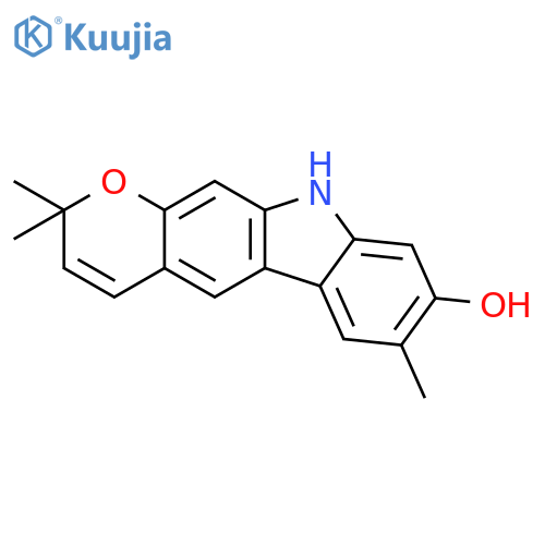 Pyrano[2,3-b]carbazol-8-ol, 2,10-dihydro-2,2,7-trimethyl- structure