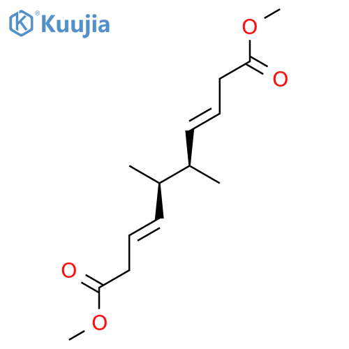 3,7-Decadienedioic acid, 5,6-dimethyl-, dimethyl ester, (R*,R*)-(±)- structure