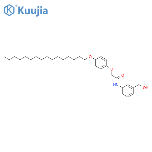 Acetamide, 2-[4-(hexadecyloxy)phenoxy]-N-[3-(hydroxymethyl)phenyl]- structure