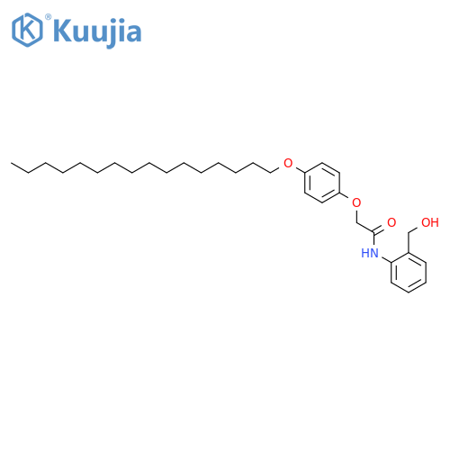 Acetamide, 2-[4-(hexadecyloxy)phenoxy]-N-[2-(hydroxymethyl)phenyl]- structure