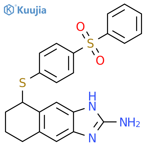 1H-Naphth[2,3-d]imidazol-2-amine,5,6,7,8-tetrahydro-5-[[4-(phenylsulfonyl)phenyl]thio]- structure