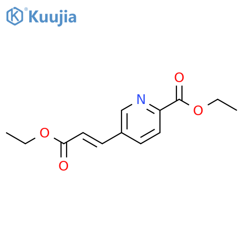 2-Pyridinecarboxylic acid, 5-[3-ethoxy-3-oxo-1-propenyl]-, ethyl ester,(E)- structure