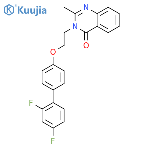 3-{2-[(2',4'-difluorobiphenyl-4-yl)oxy]ethyl}-2-methylquinazolin-4(3H)-one structure