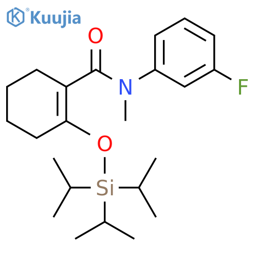 1-Cyclohexene-1-carboxamide,N-(3-fluorophenyl)-N-methyl-2-[[tris(1-methylethyl)silyl]oxy]- structure