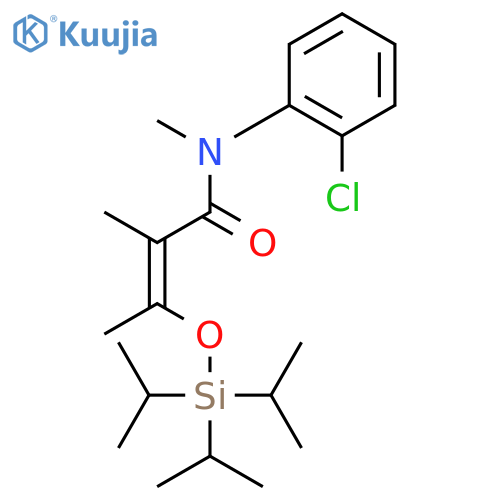 2-Butenamide,N-(2-chlorophenyl)-N,2-dimethyl-3-[[tris(1-methylethyl)silyl]oxy]- structure