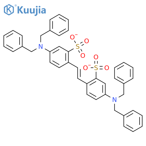 Benzenesulfonic acid,2,2'-(1,2-ethenediyl)bis[5-[bis(phenylmethyl)amino]- structure