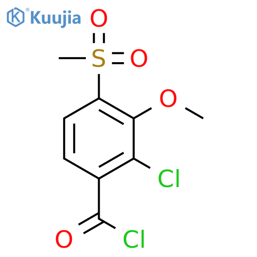 BENZOYL CHLORIDE, 2-CHLORO-3-METHOXY-4-(METHYLSULFONYL)- structure