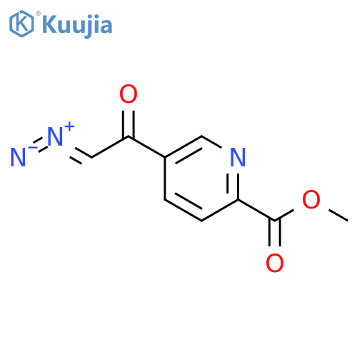 2-Pyridinecarboxylic acid, 5-(diazoacetyl)-, methyl ester structure