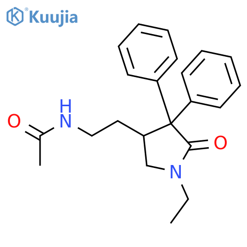N-[2-(1-Ethyl-5-oxo-4,4-diphenylpyrrolidin-3-yl)ethyl]acetamide structure
