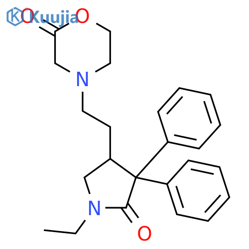2-Morpholinone, 4-[2-(1-ethyl-5-oxo-4,4-diphenyl-3-pyrrolidinyl)ethyl]- structure