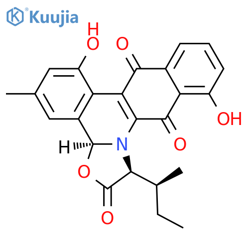 8H-Benz[b]oxazolo[3,2-f]phenanthridine-2,8,13(1H,3aH)-trione,7,12-dihydroxy-5-methyl-1-[(1S)-1-methylpropyl]-, (1S,3aS)- structure