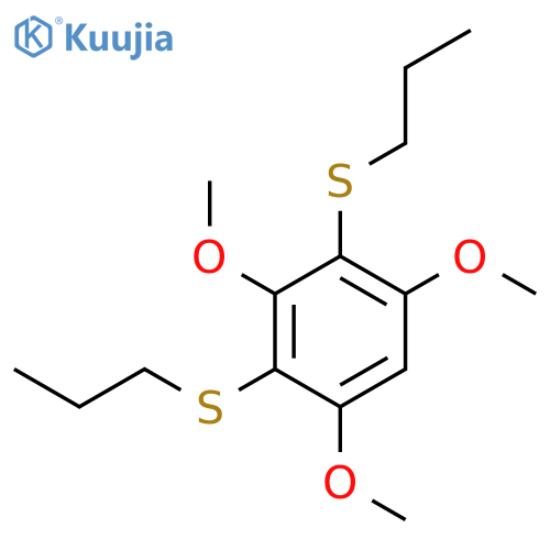 Benzene, 1,3,5-trimethoxy-2,4-bis(propylthio)- structure