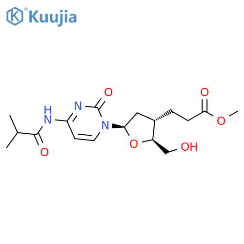 Cytidine,2',3'-dideoxy-3'-(3-methoxy-3-oxopropyl)-N-(2-methyl-1-oxopropyl)- structure