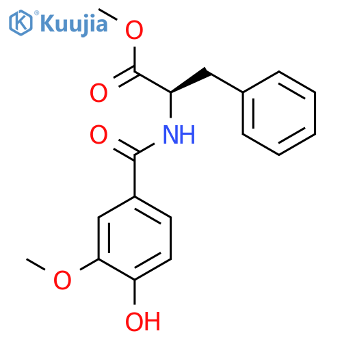 D-Phenylalanine, N-(4-hydroxy-3-methoxybenzoyl)-, methyl ester structure